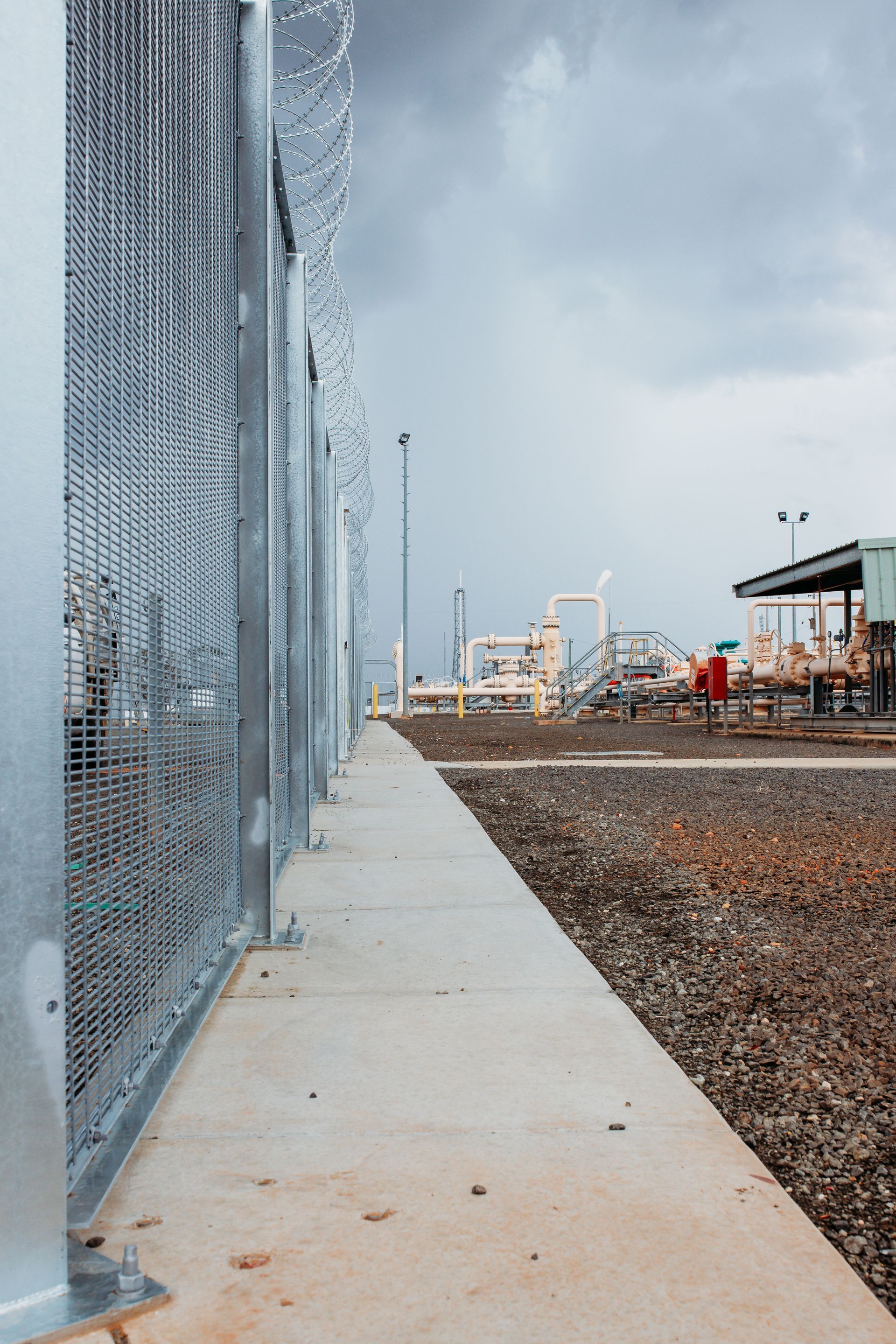 APA Wallumbulla pipeline security fencing in rural Queensland
